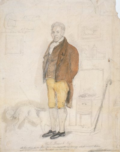 Thomas Bewick Esq。的肖像，1816年（铅笔和厕所在纸上） 作者 詹姆斯·拉姆齐